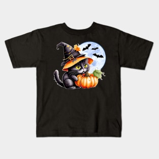 Halloween Cat Kids T-Shirt